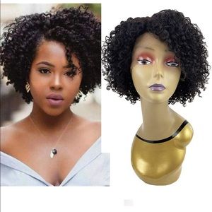 WIGENIUS human hair 10inch  Short Kinky Curly Wig Unprocessed Brazilian